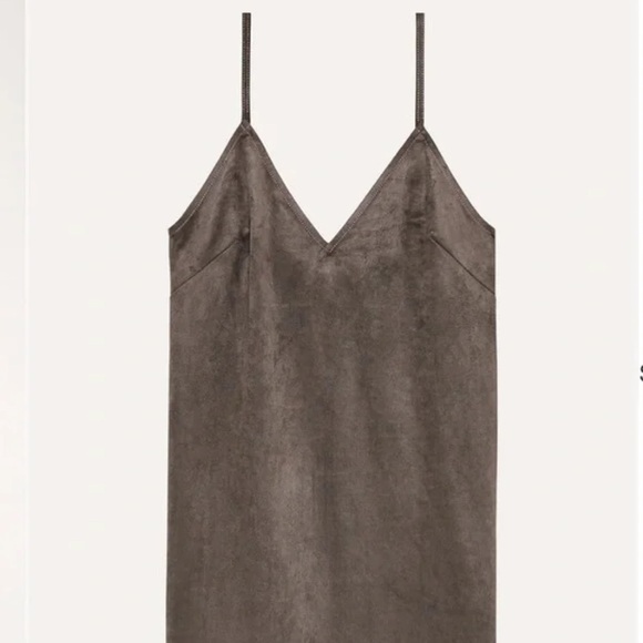 Aritzia Wilfred Free Vegan Suede Vivienne Slip Dress. Size Small. - Picture 4 of 7